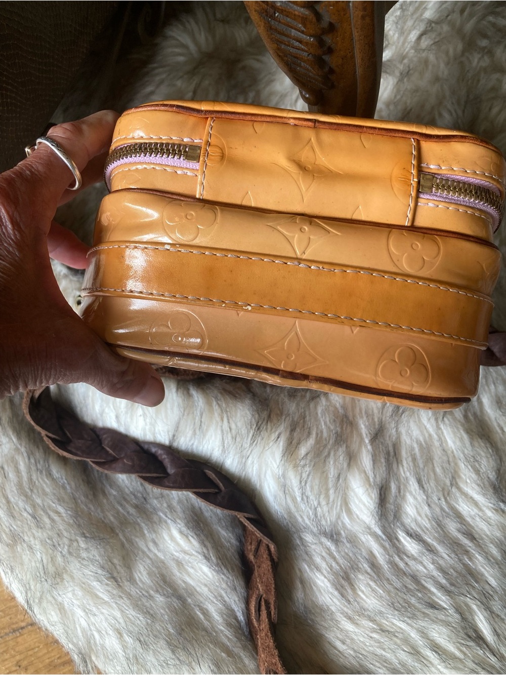 Vintage Louis Vuitton Vernis yellow - Picture 9 of 11